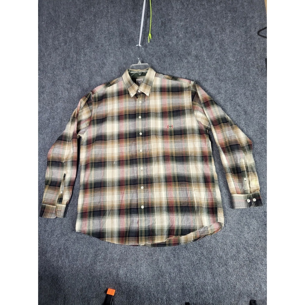Cinch Button Up Shirt Men Sz L Plaid‎ Long Sleeve Cowboy Rodeo Westernwear Ranch